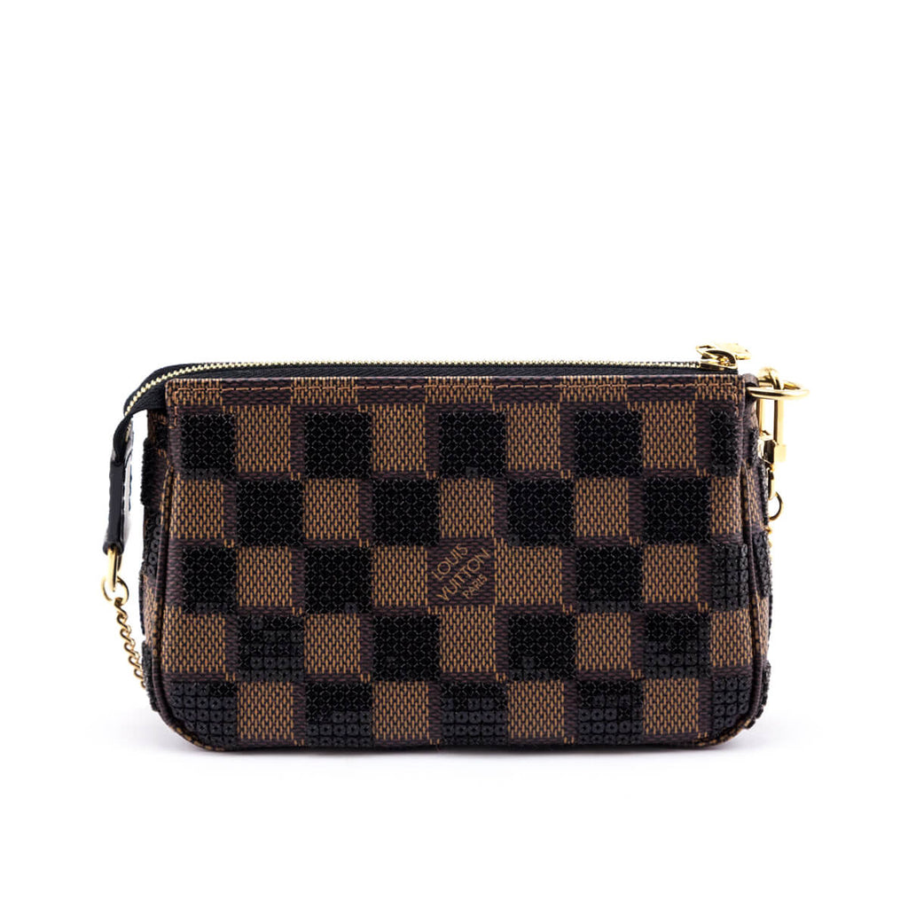 Louis Vuitton Black Damier Paillette Mini Pochette Accessoires