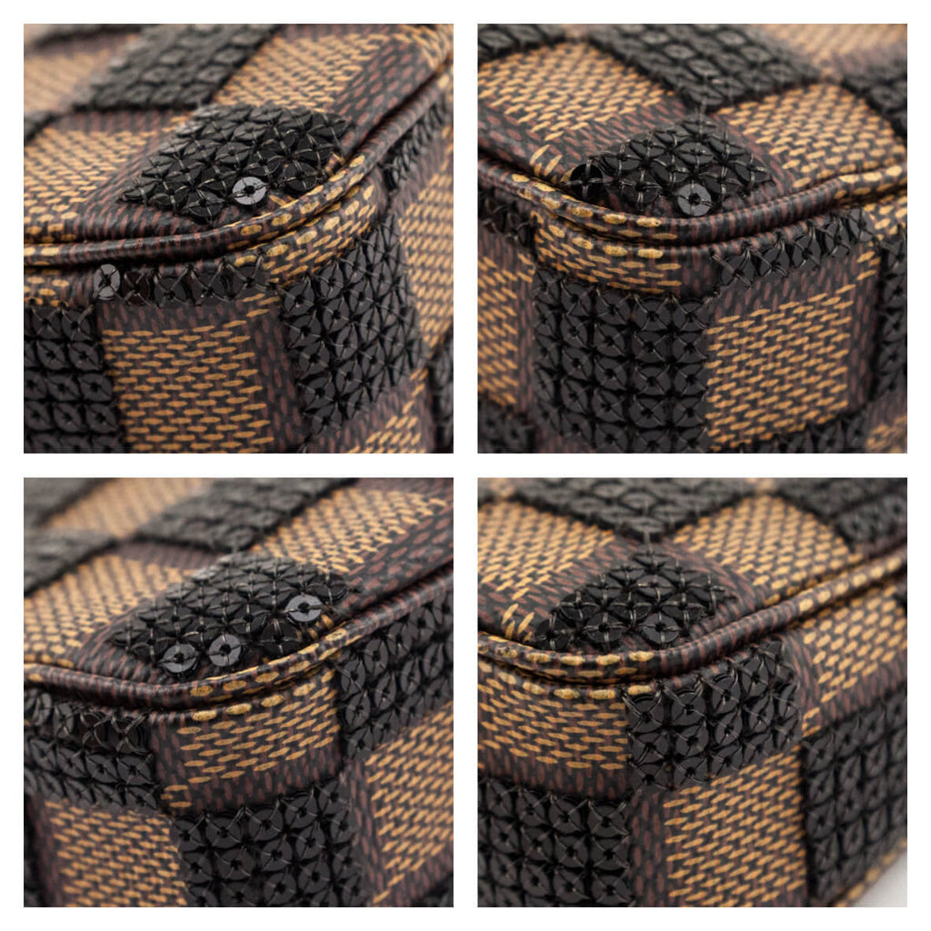 Louis Vuitton Black Damier Paillette Mini Pochette Accessoires