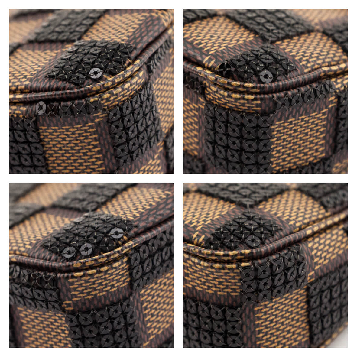 Louis Vuitton Black Damier Paillette Mini Pochette Accessoires