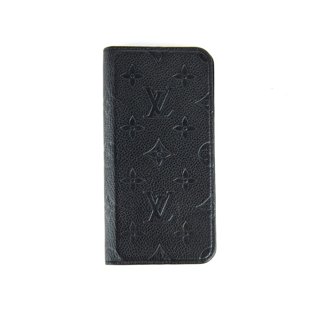 Louis Vuitton Black Empreinte Monogram iPhone X/XS Folio Case