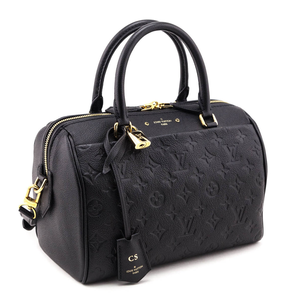 Louis Vuitton Black Empreinte Speedy Bandouliere 25 NM
