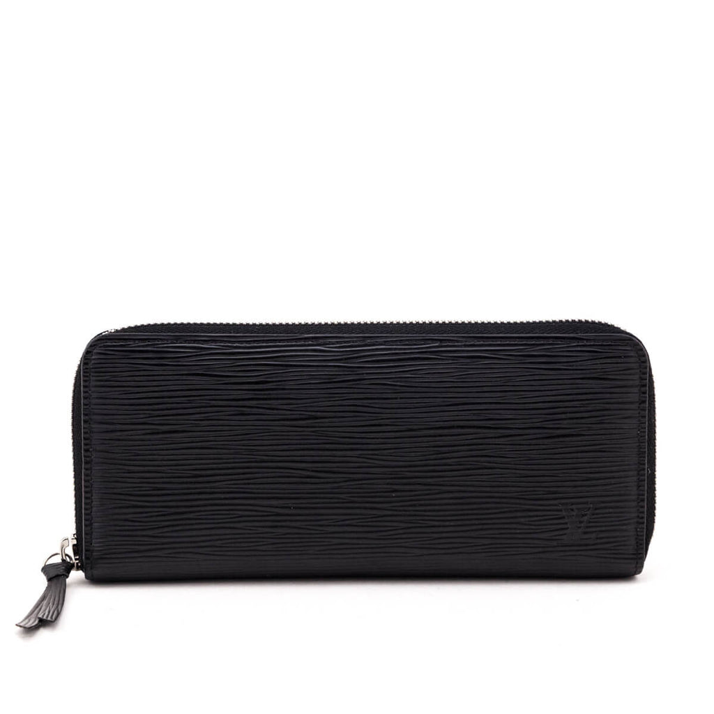 Louis Vuitton Black Epi Clemence Wallet