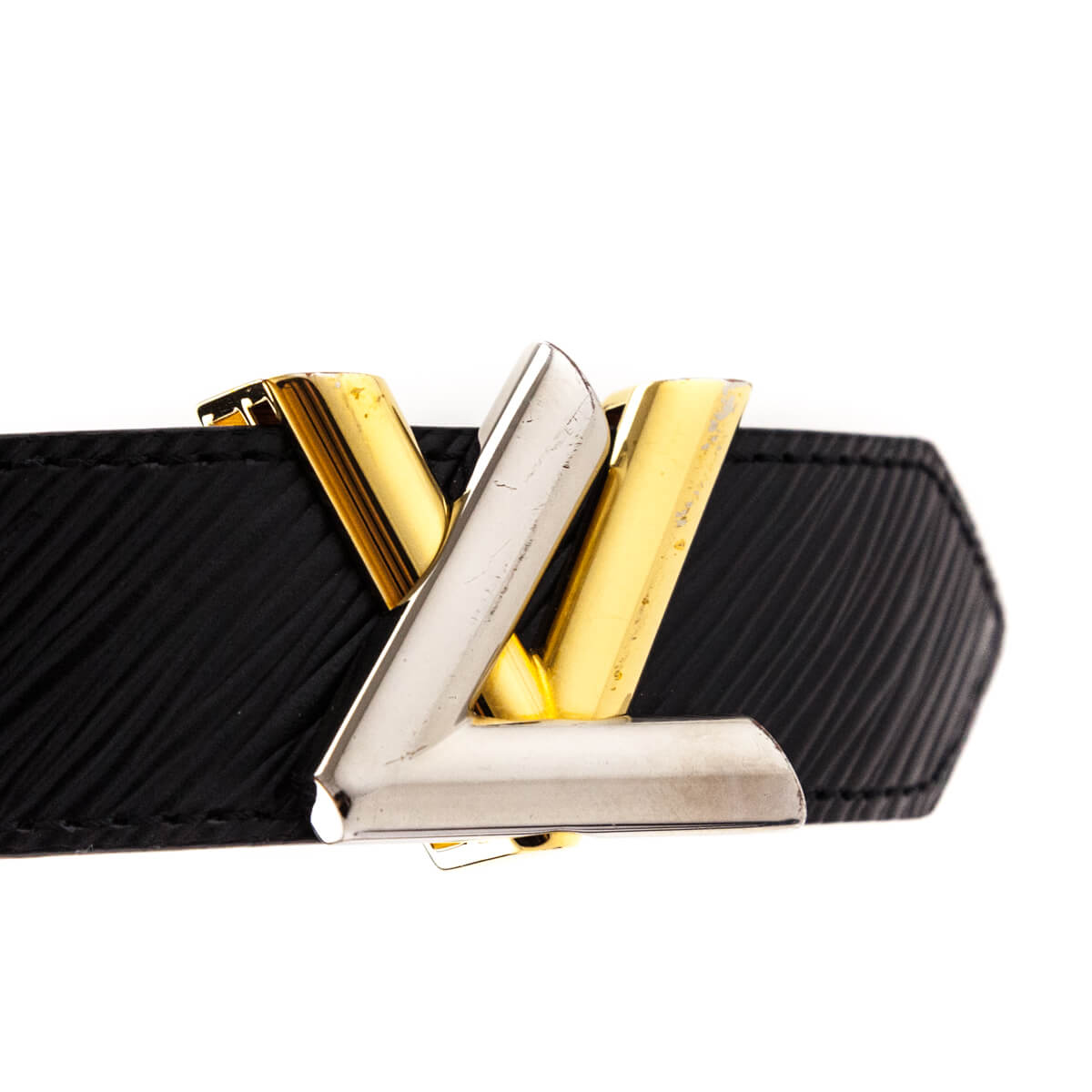 Louis Vuitton Black Epi Twist Belt Size S