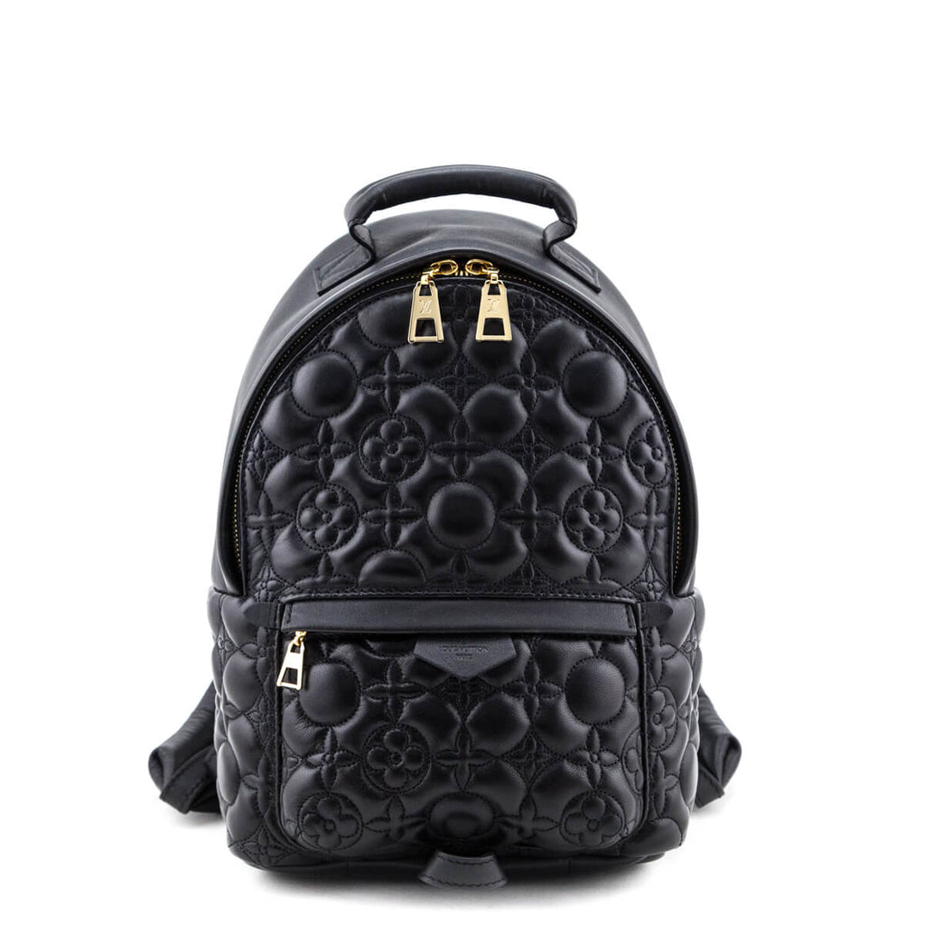 Louis Vuitton Black Lambskin Malletage Flower Palm Springs PM