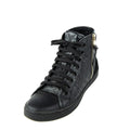 Louis Vuitton Black Leather Punchy Monogram High Top Sneakers Size 6 | EU 36