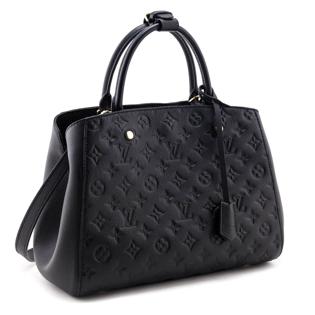 Louis Vuitton Black Monogram Empreinte Montaigne MM