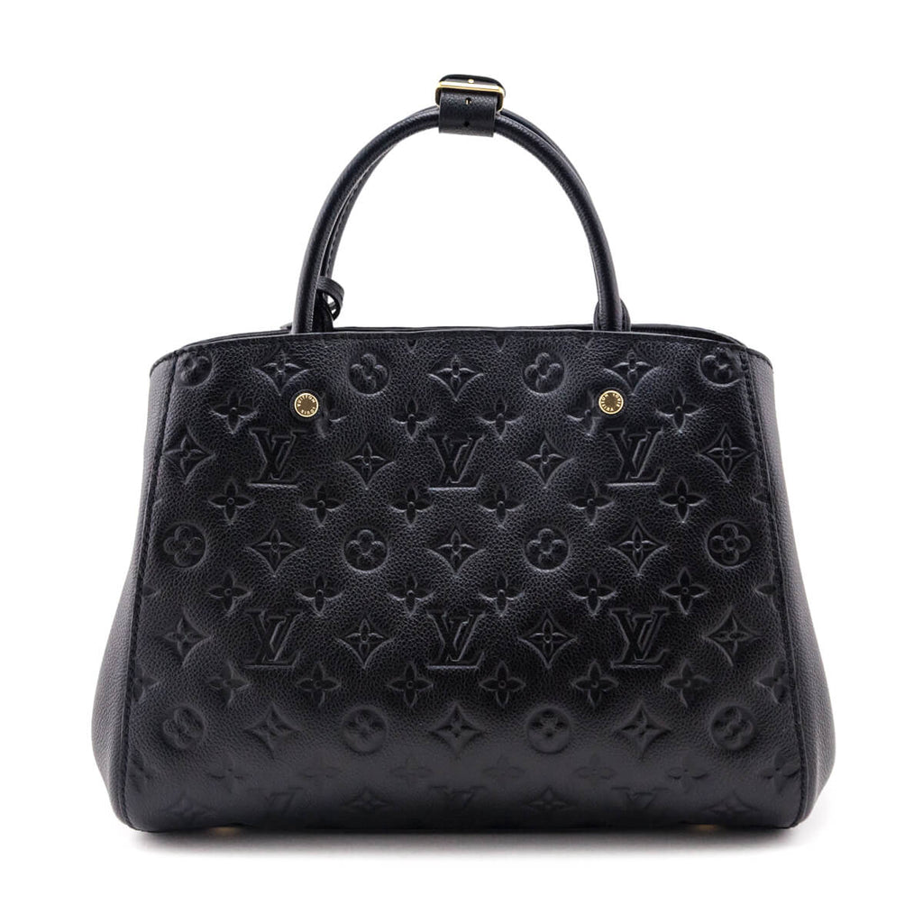 Louis Vuitton Black Monogram Empreinte Montaigne MM