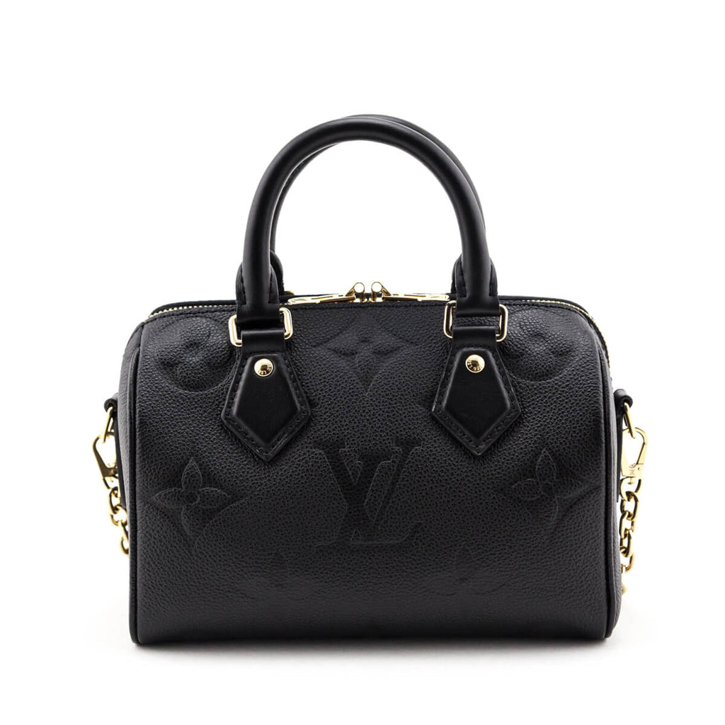 Louis Vuitton Black Monogram Empreinte Speedy Bandouliere 25