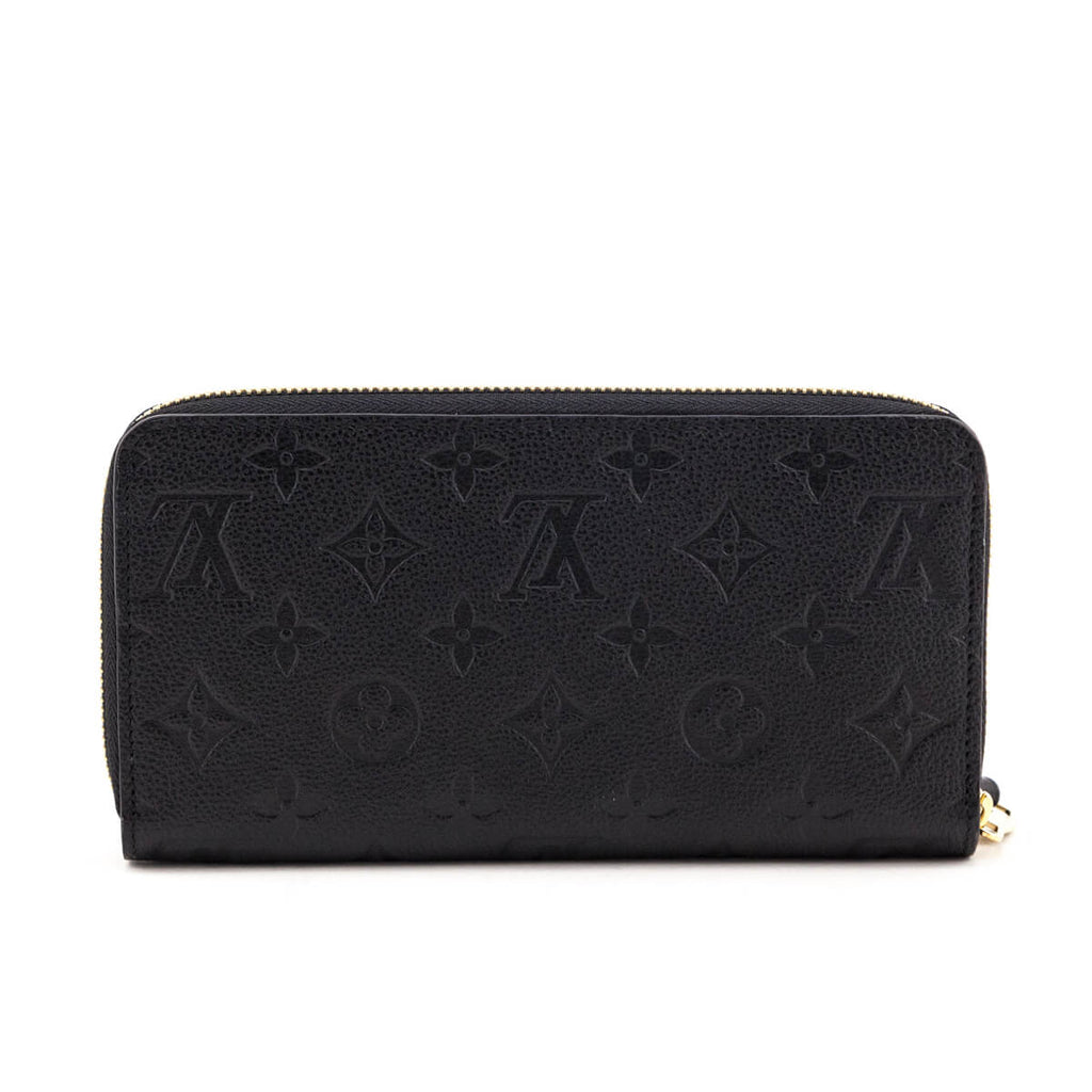 Louis Vuitton Black Monogram Empreinte Zippy Wallet NM