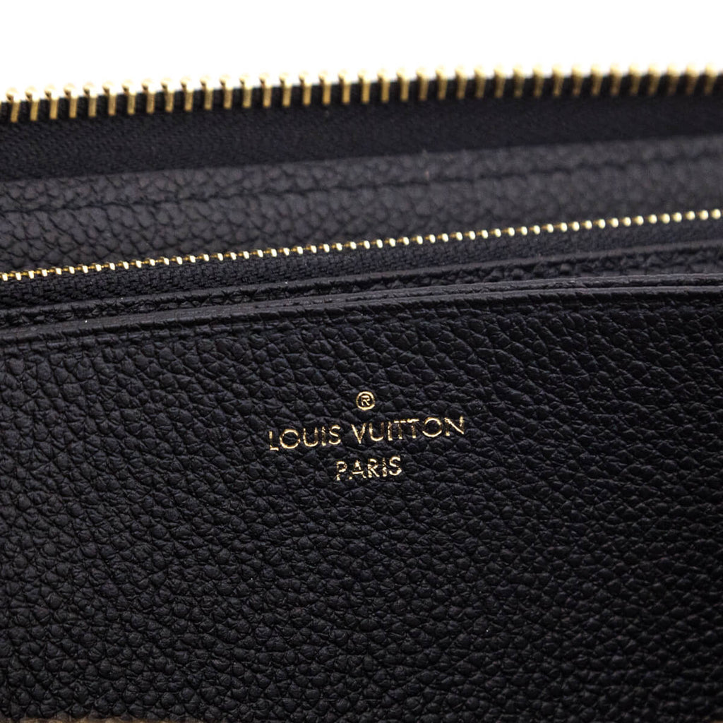 Louis Vuitton Black Monogram Empreinte Zippy Wallet NM