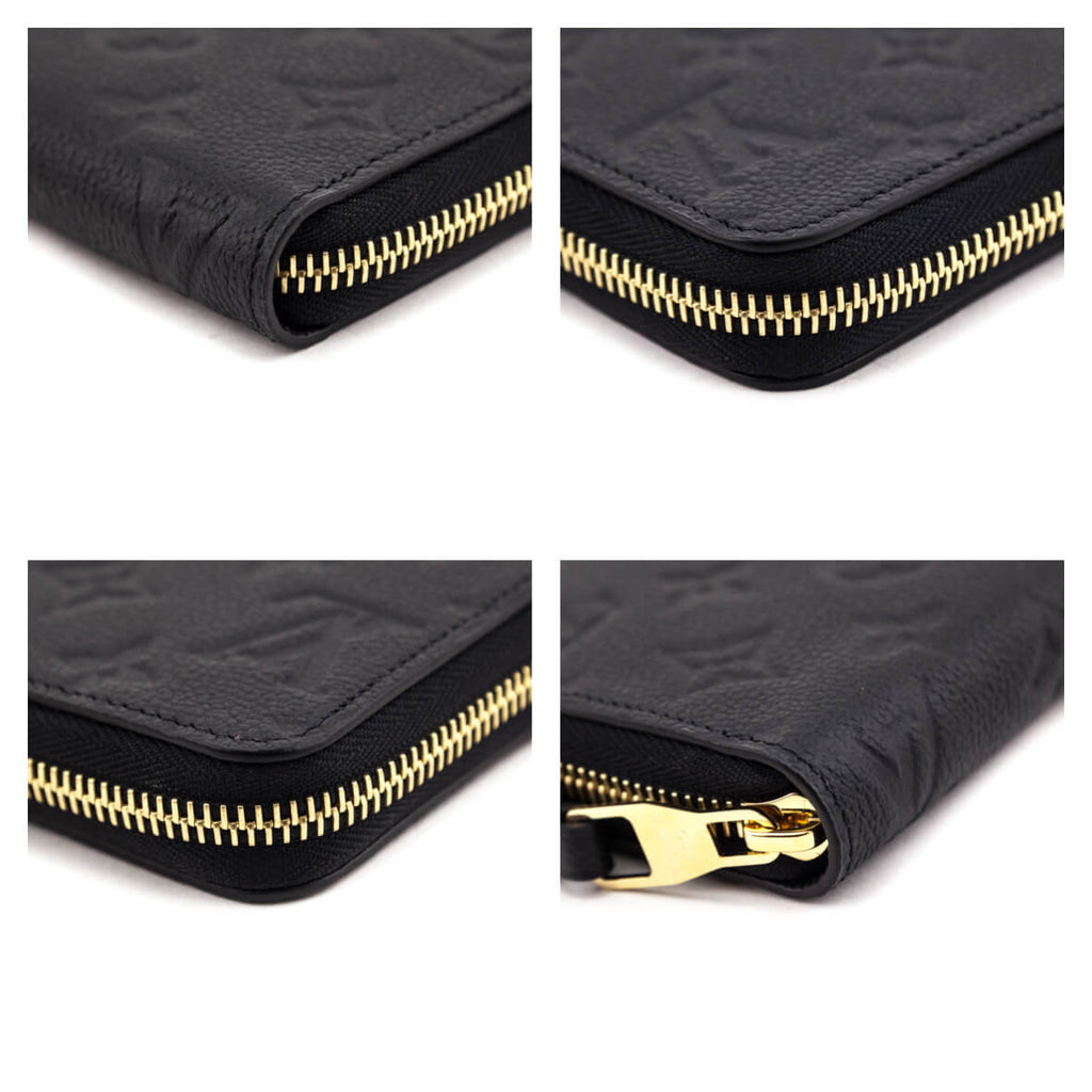 Louis Vuitton Black Monogram Empreinte Zippy Wallet NM