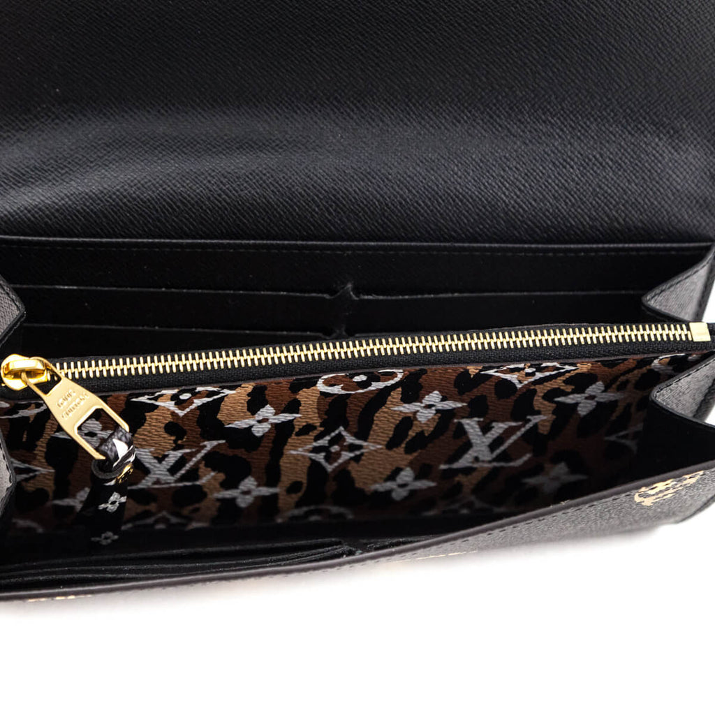 Louis Vuitton Black Monogram Giant Jungle Sarah Wallet NM