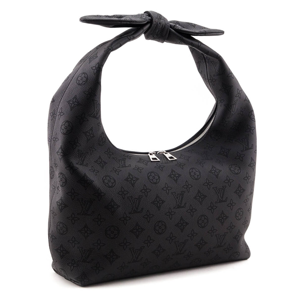 Louis Vuitton Black Monogram Mahina Why Knot MM