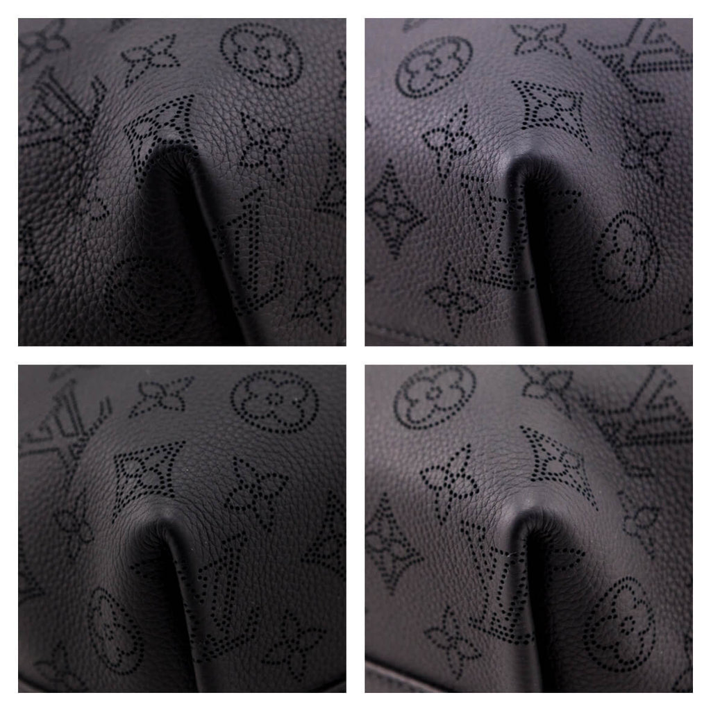Louis Vuitton Black Monogram Mahina Why Knot MM