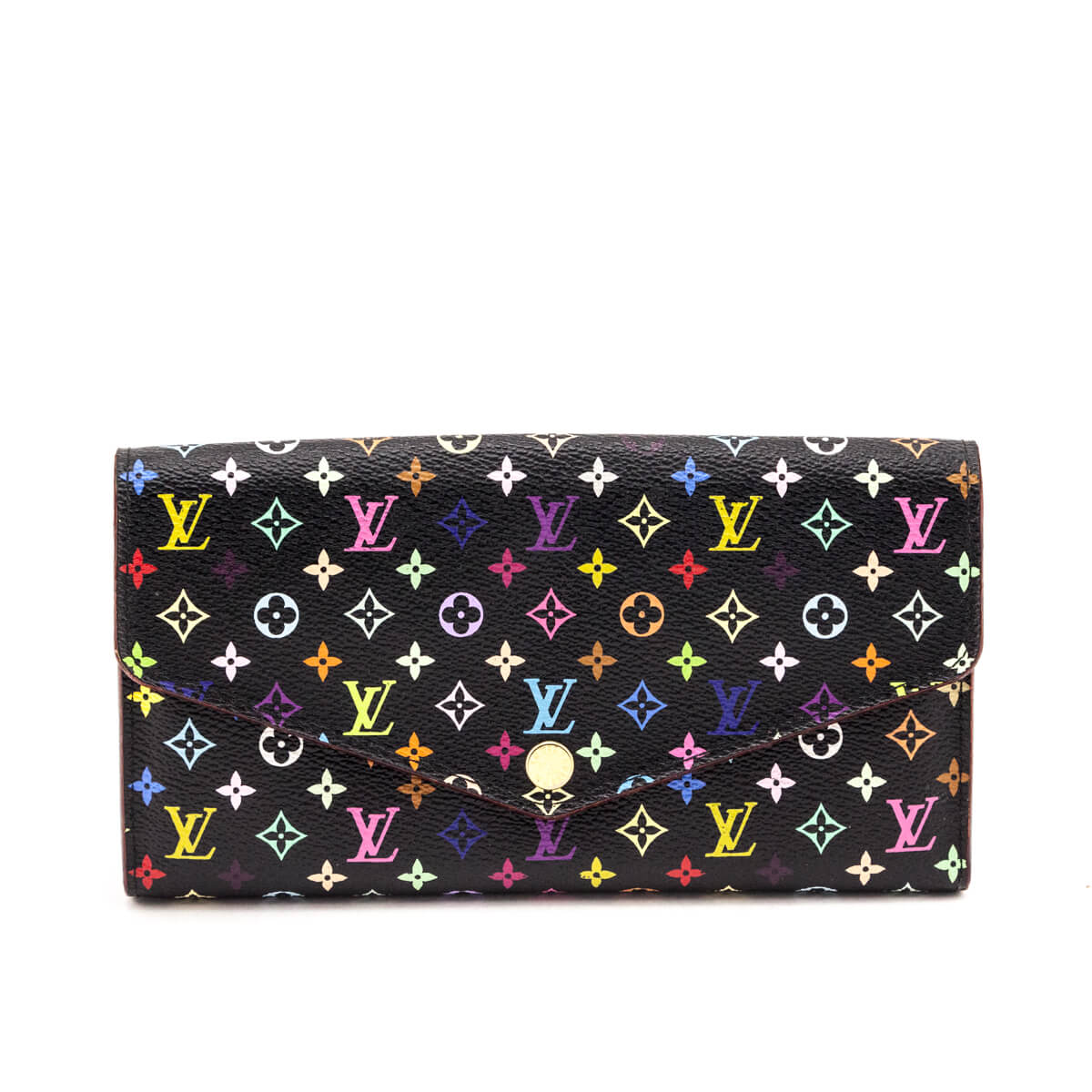 Louis Vuitton Black Monogram Multicolore Sarah Wallet NM