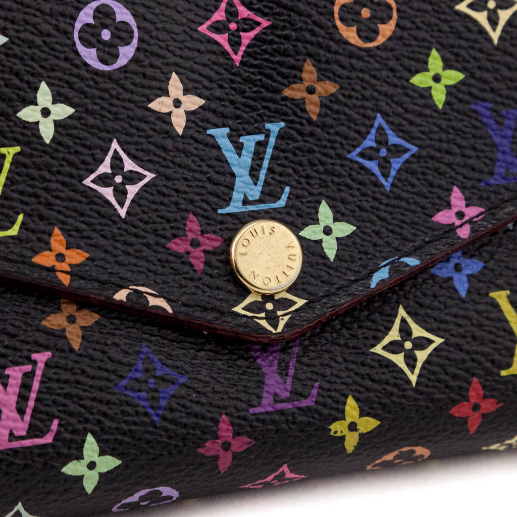 Louis Vuitton Black Monogram Multicolore Sarah Wallet NM