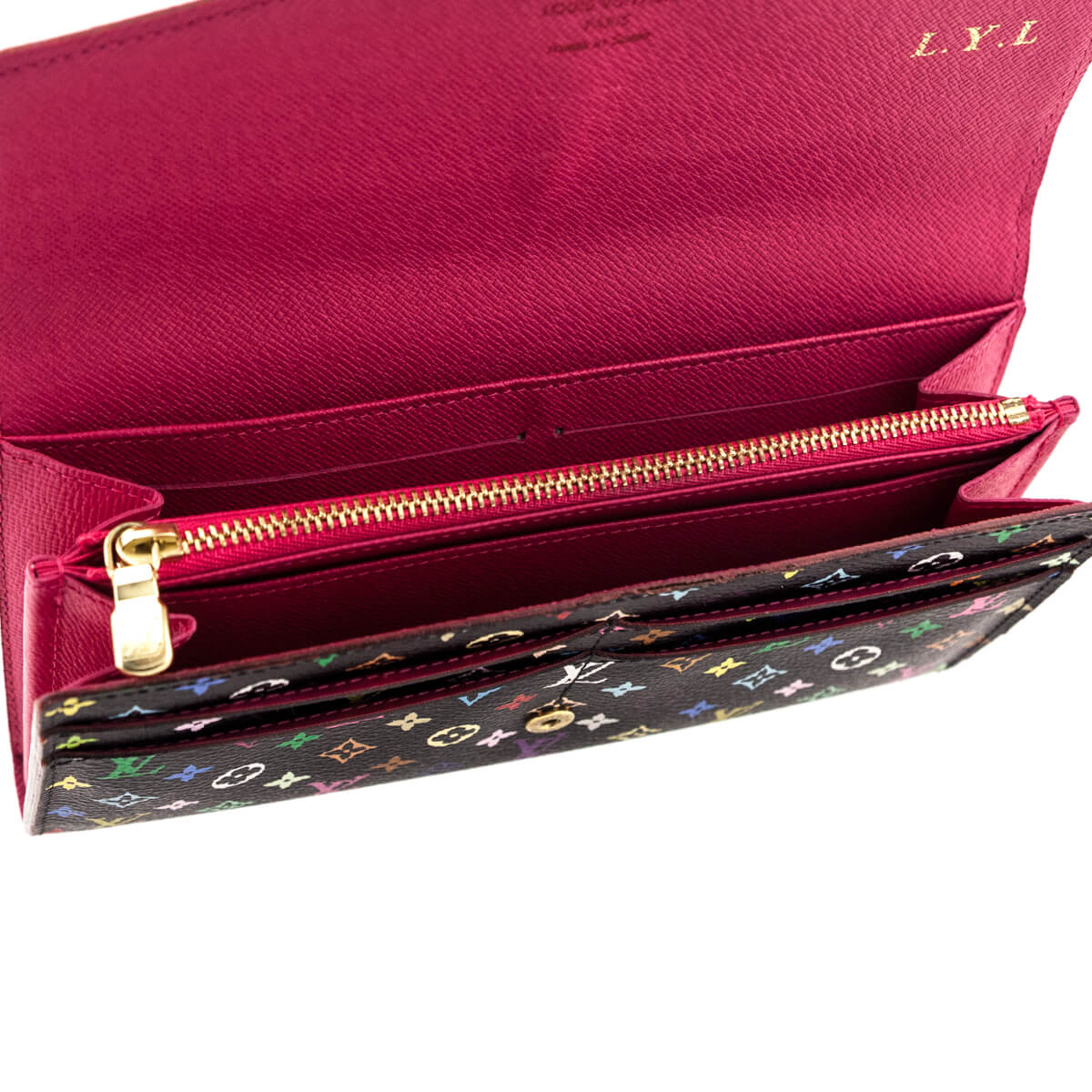 Louis Vuitton Black Monogram Multicolore Sarah Wallet NM