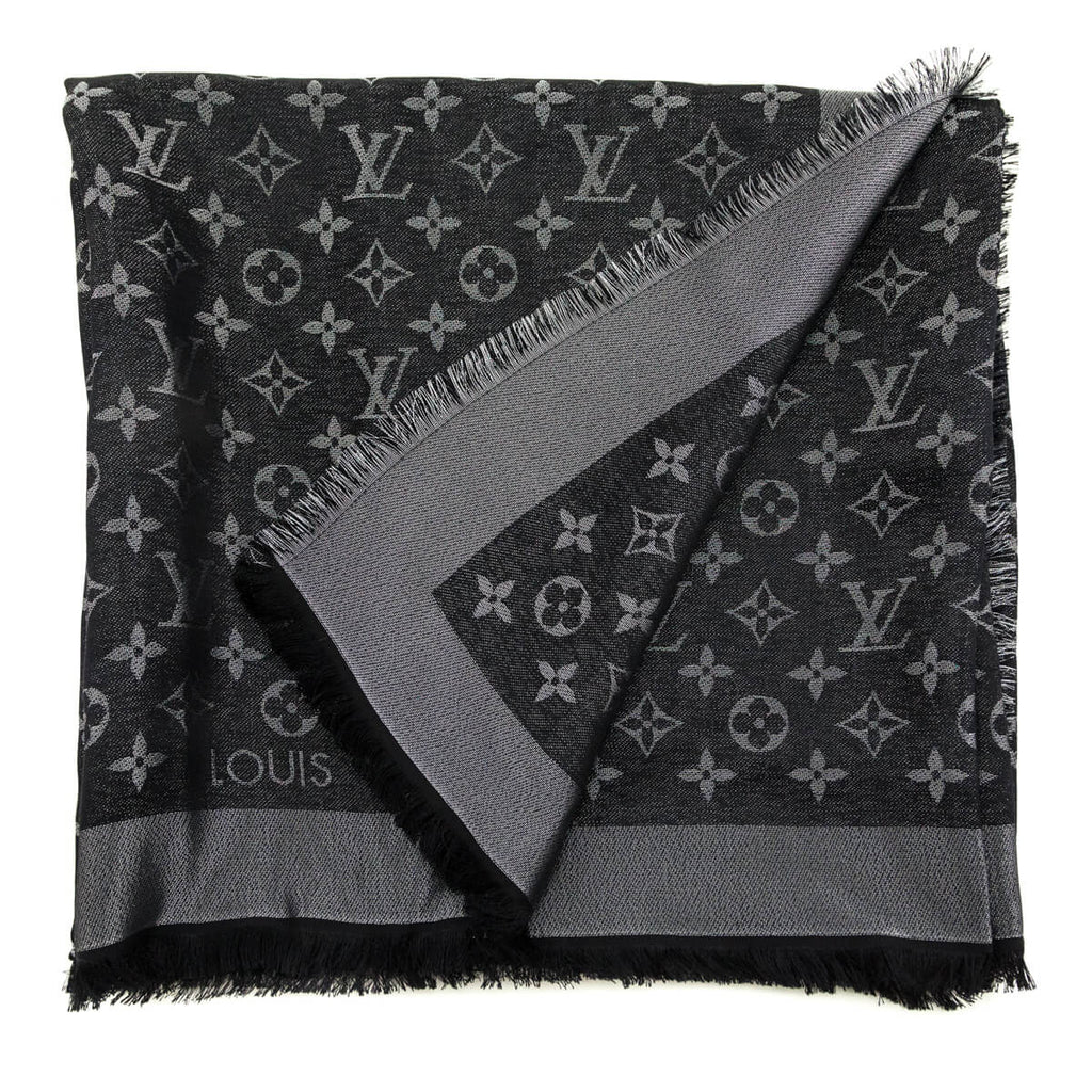 Louis Vuitton Black Monogram Shine Shawl