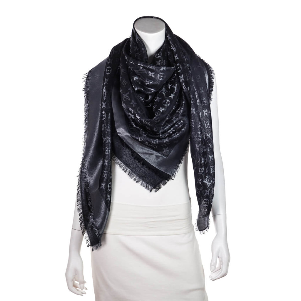 Louis Vuitton Black Monogram Shine Shawl