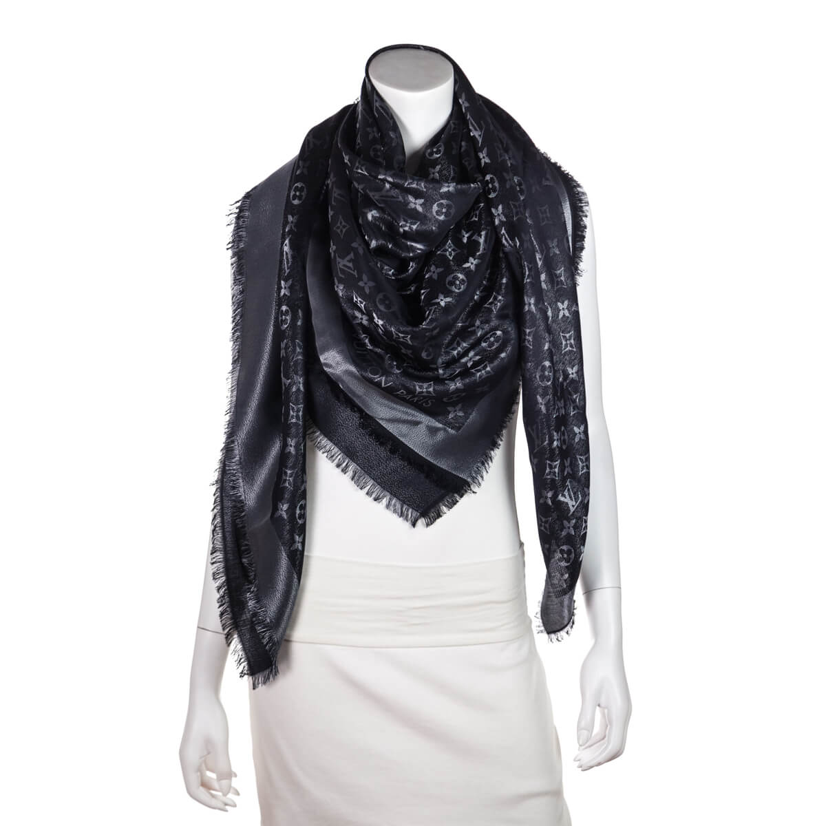 Louis Vuitton Black Monogram Shine Shawl