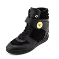 Louis Vuitton Black Suede High Top Wedge Sneakers Size US 11 | EU 41