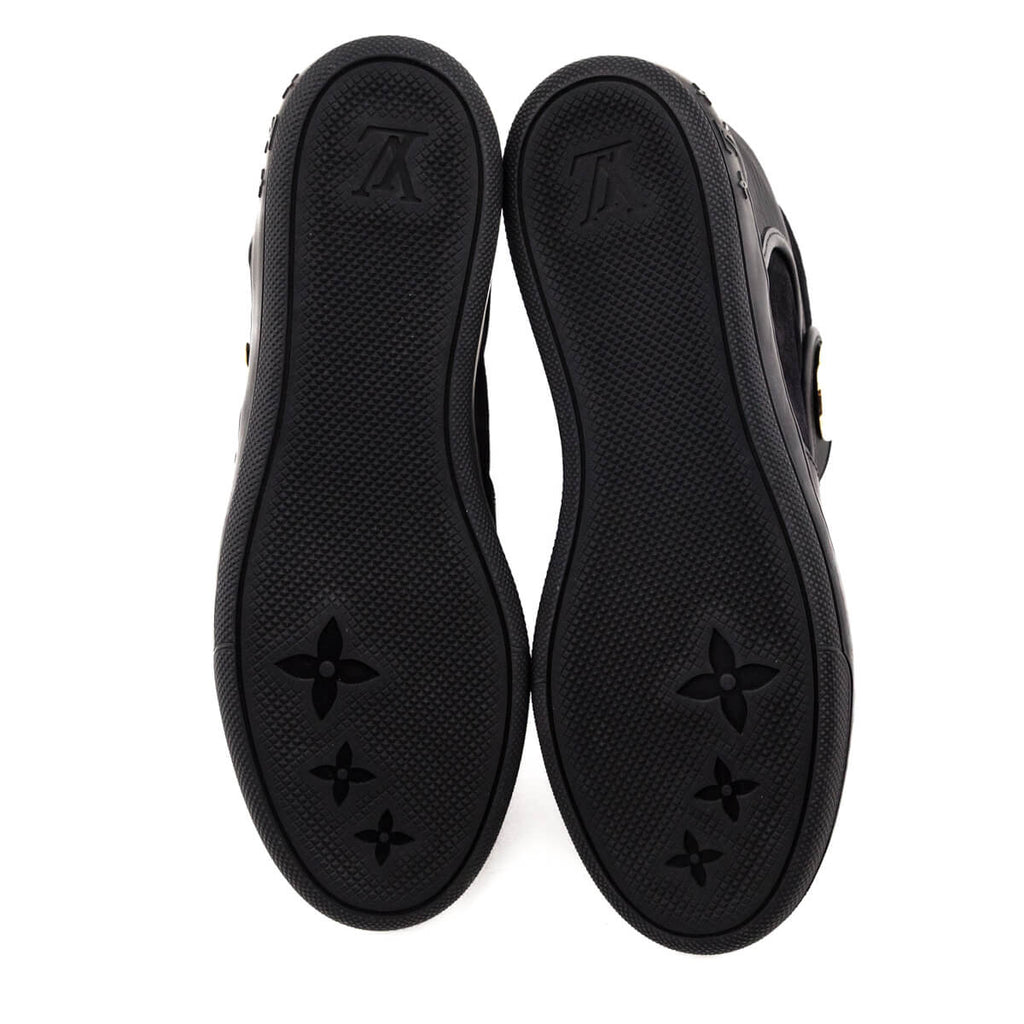 Louis Vuitton Black Suede High Top Wedge Sneakers Size US 11 | EU 41