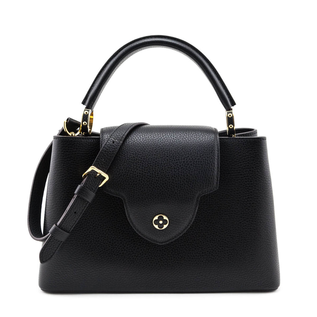 Louis Vuitton Black Taurillon Capucines PM