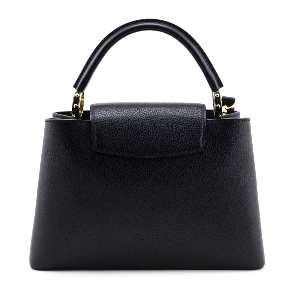 Louis Vuitton Black Taurillon Capucines PM