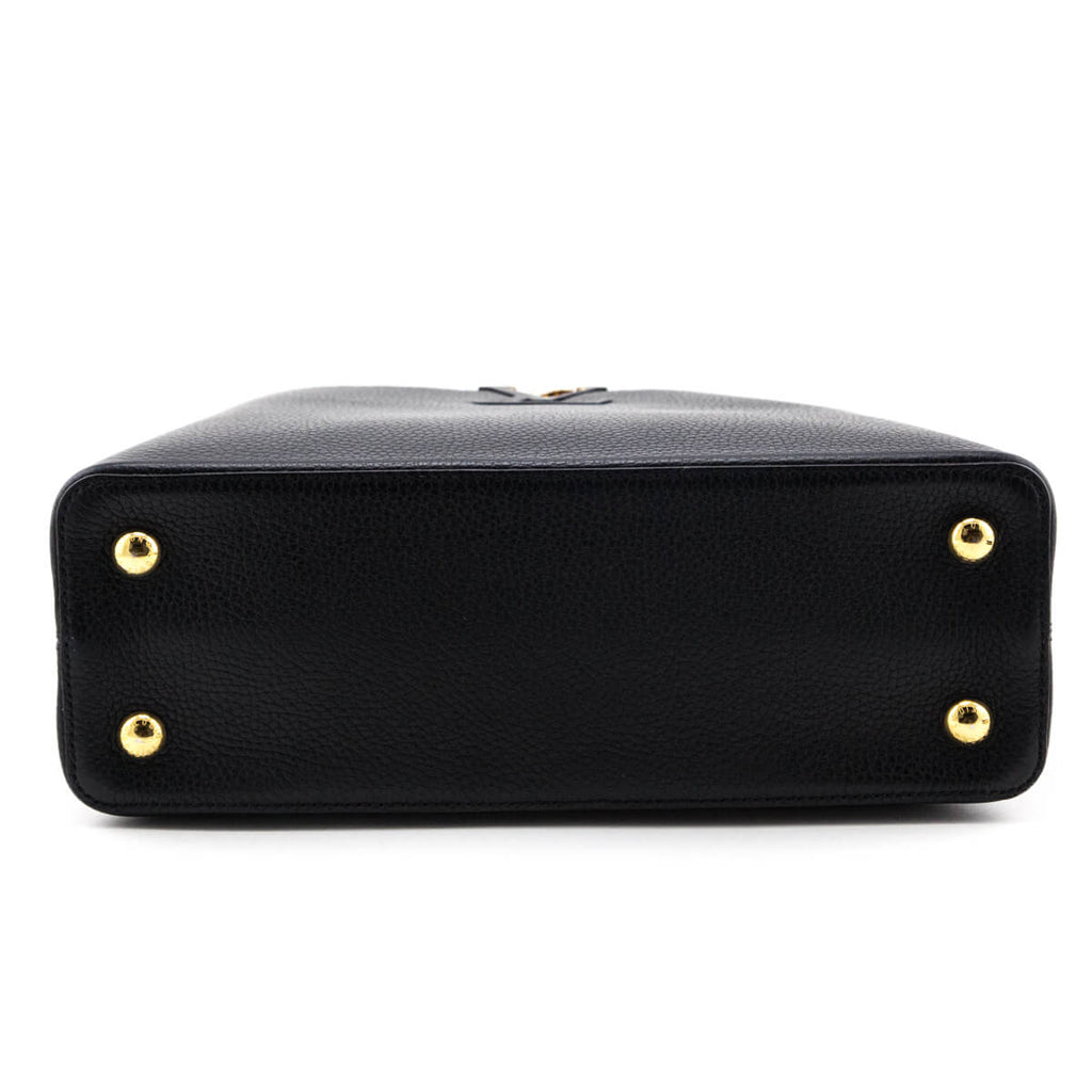 Louis Vuitton Black Taurillon Capucines PM