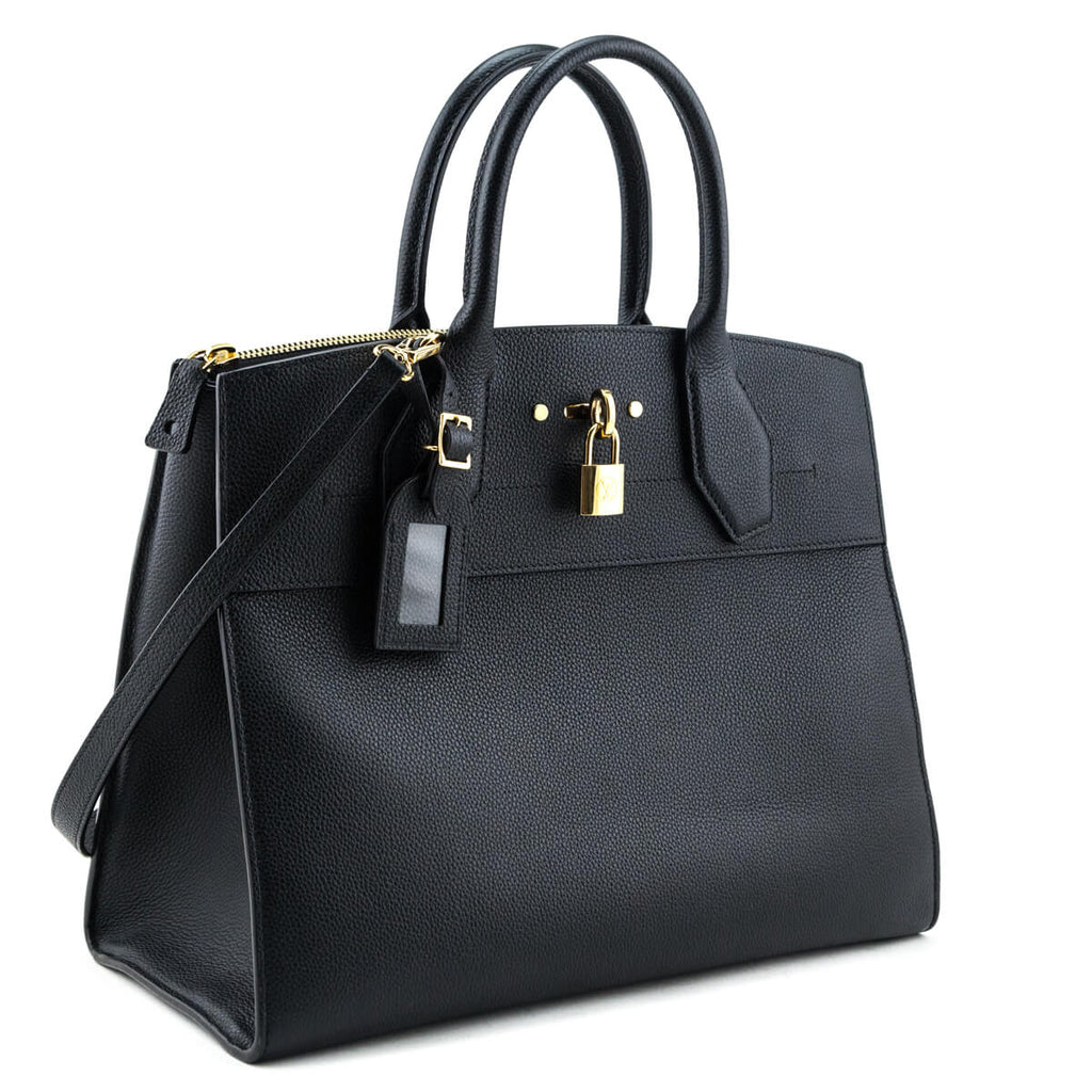 Louis Vuitton Black Taurillon City Steamer GM