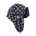 Louis Vuitton Black Wool Monogram Chapka Carry On Hat