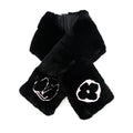 Louis Vuitton Black & Pink Rabbit Logo Scarf