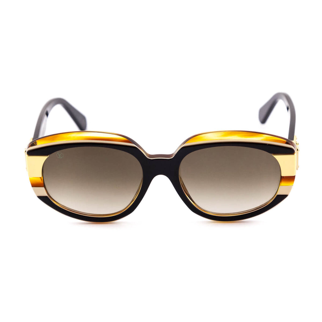 Louis Vuitton Black & Tortoise Charade Oversized Sunglasses
