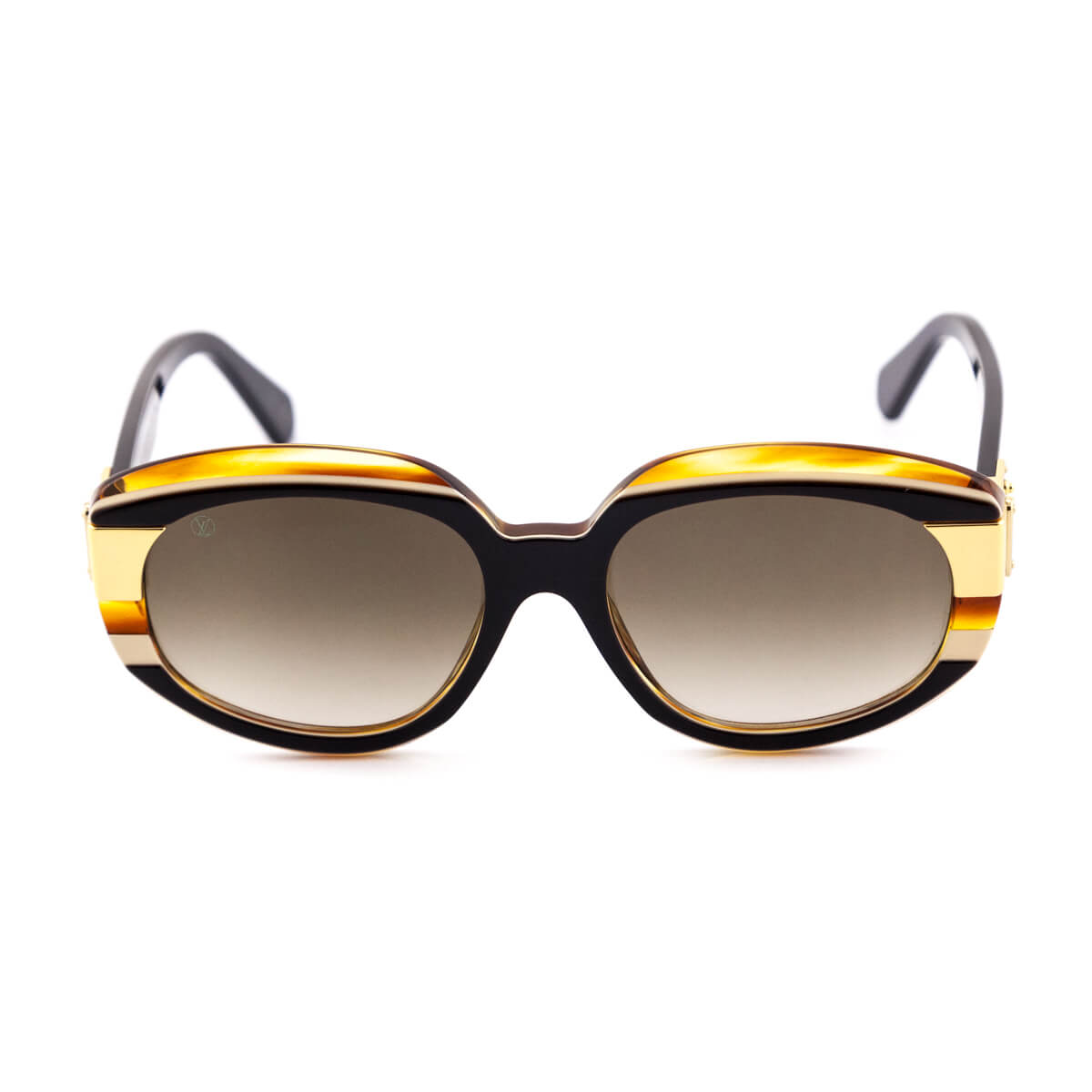 Louis Vuitton Black & Tortoise Charade Oversized Sunglasses