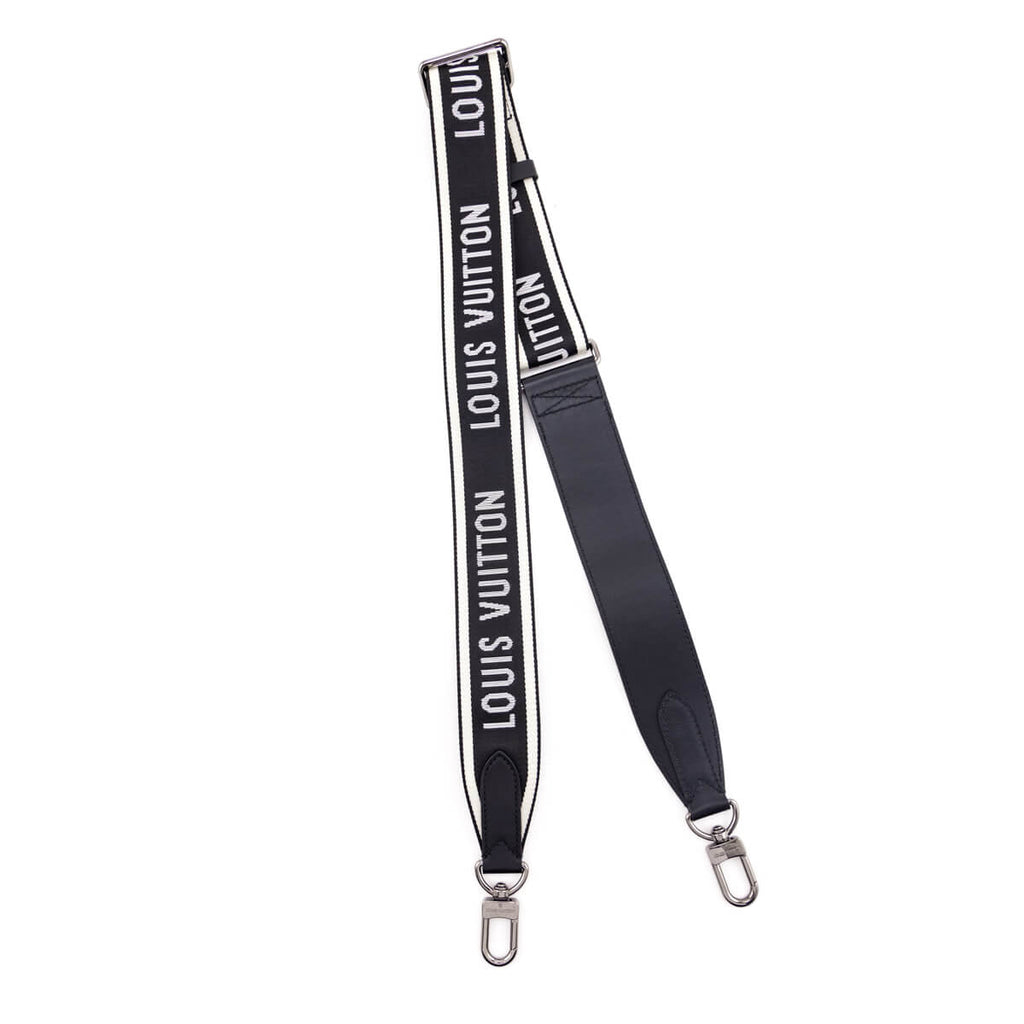 Louis Vuitton Black & White Nylon Jacquard Sporty Strap