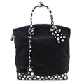 Louis Vuitton Black & White Nylon Monogram Kusama Infinity Dots Lockit MM Tote