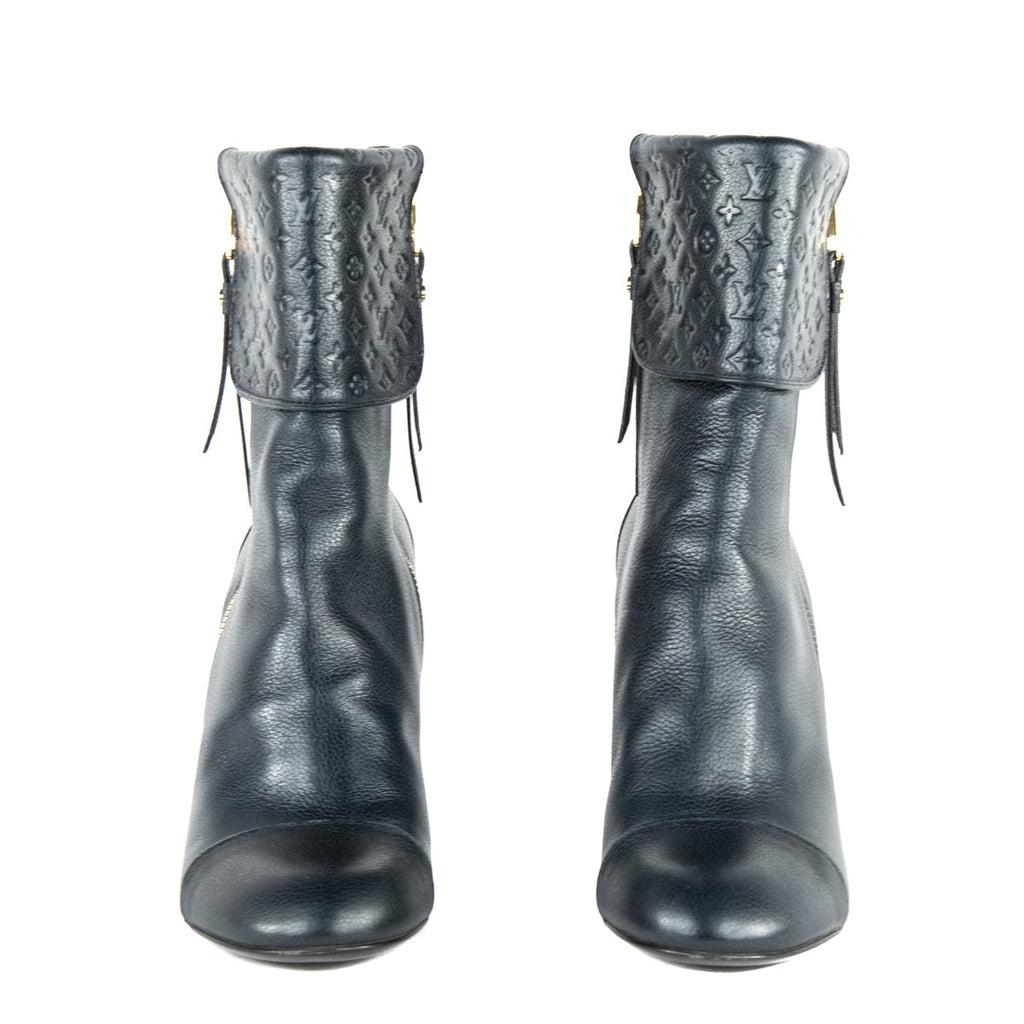 Louis Vuitton Blue Monogram Ankle Boots Size US 11 | EU 41