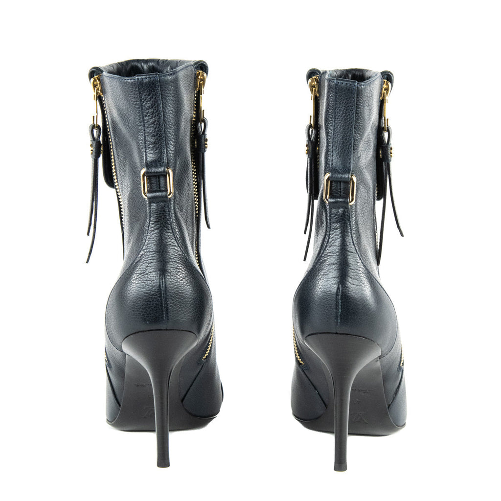 Louis Vuitton Blue Monogram Ankle Boots Size US 11 | EU 41