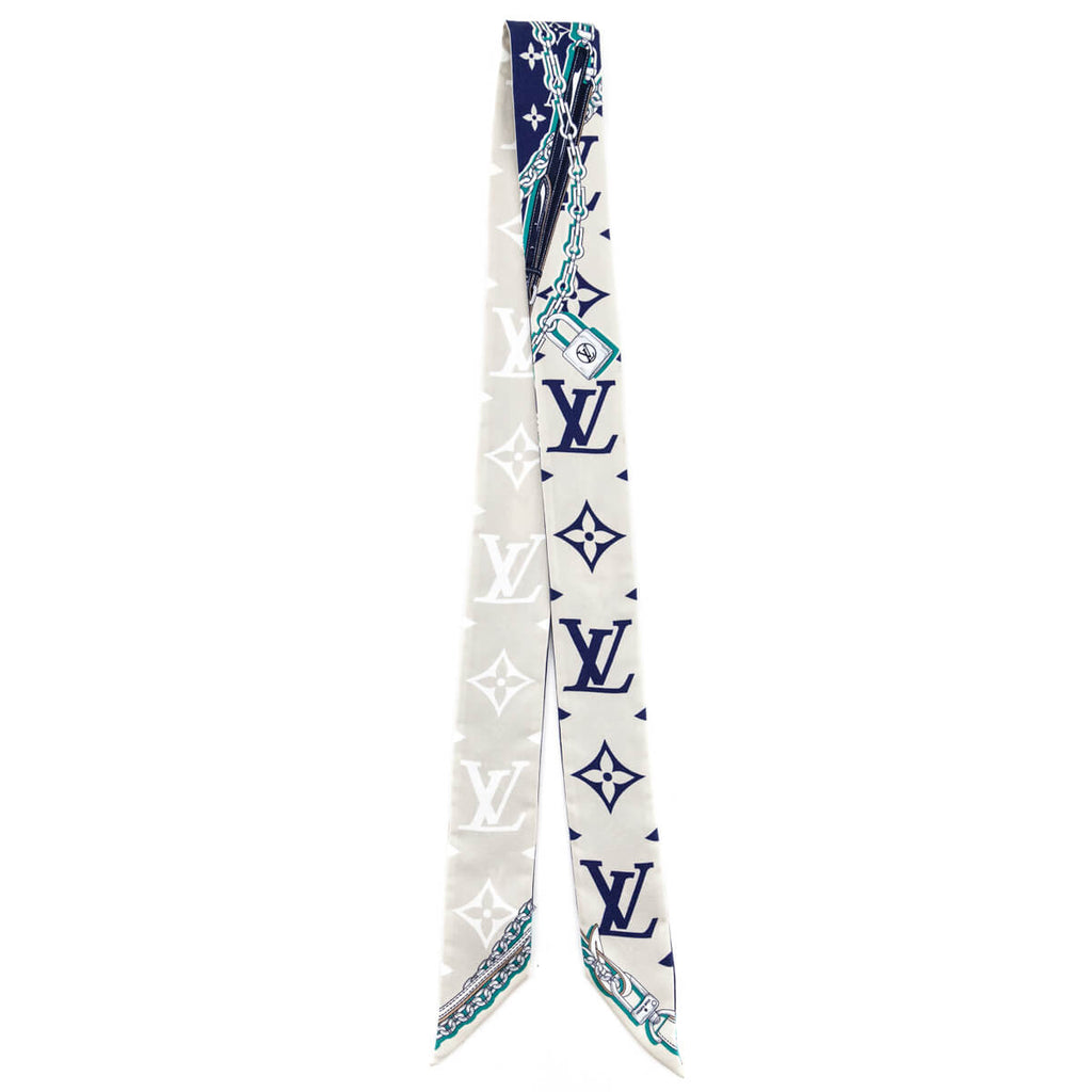 Louis Vuitton Blue Monogram Bandeau Scarf