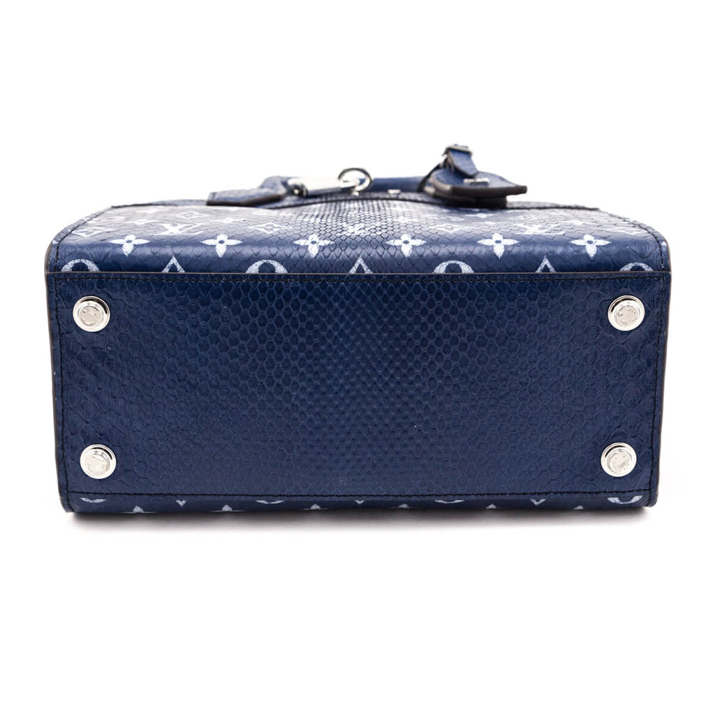 Louis Vuitton Blue Monogram Python City Steamer PM