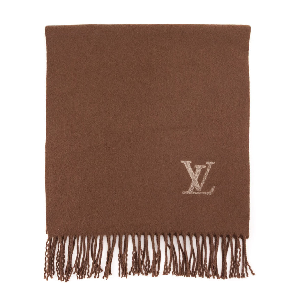 Louis Vuitton Brown Cashmere Jhelam Scarf