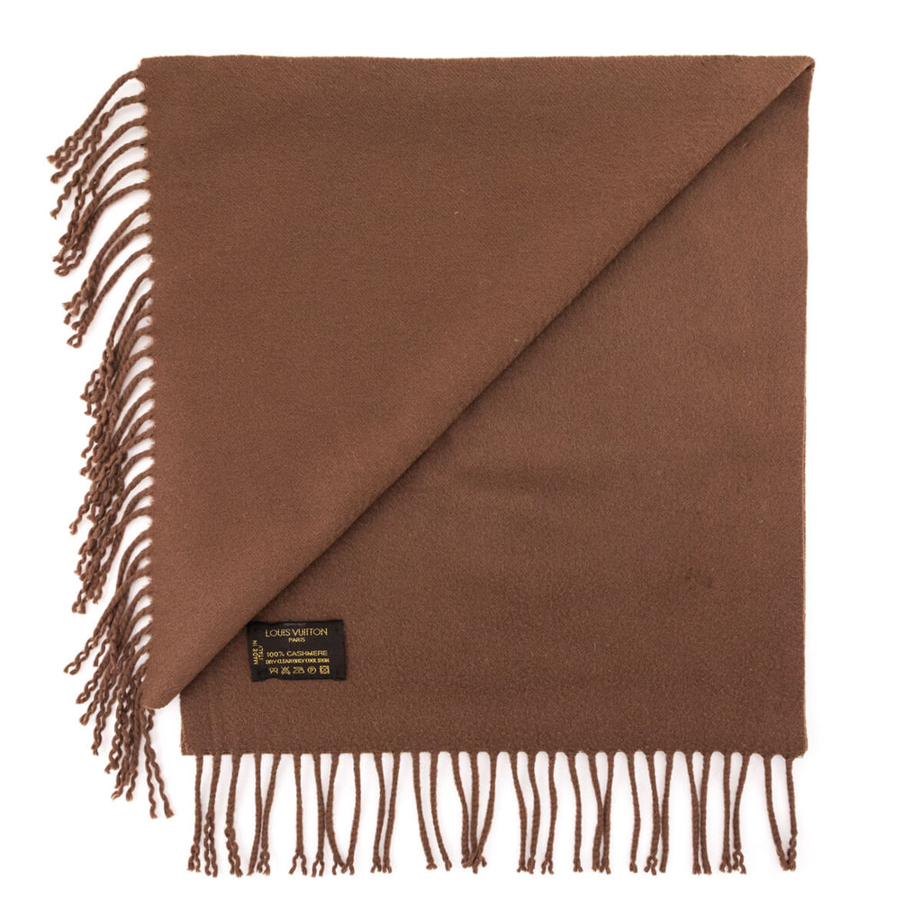 Louis Vuitton Brown Cashmere Jhelam Scarf