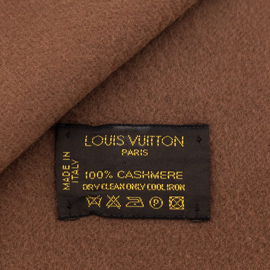 Louis Vuitton Brown Cashmere Jhelam Scarf