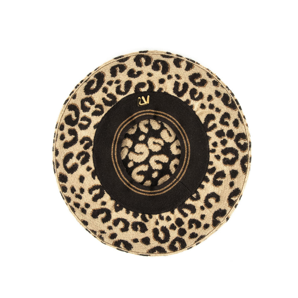 Louis Vuitton Brown Leopard Stephen Sprouse Cashmere Beret