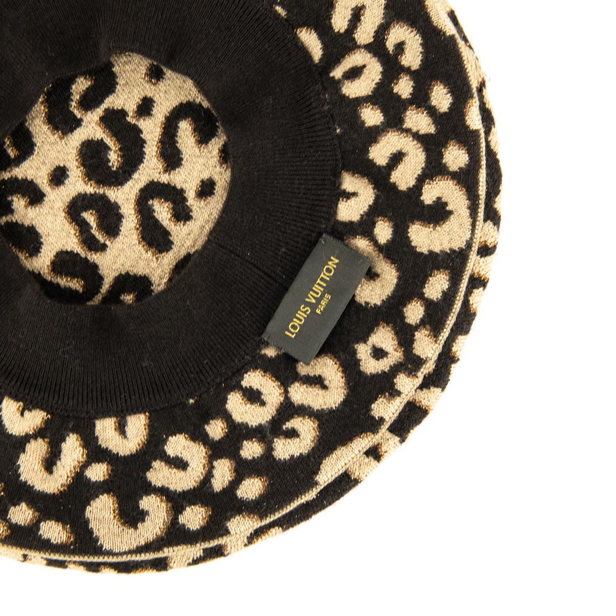 Louis Vuitton Brown Leopard Stephen Sprouse Cashmere Beret
