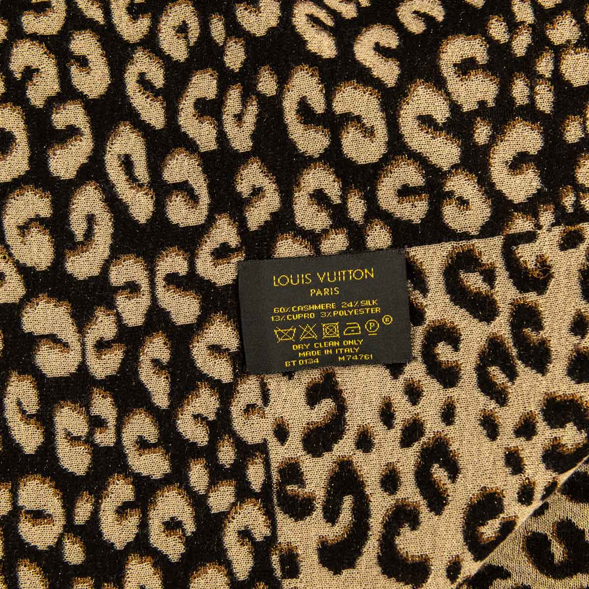 Louis Vuitton Brown Leopard Stephen Sprouse Cashmere Scarf