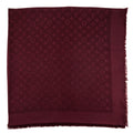 Louis Vuitton Burgundy Silk & Wool Monogram Classic Shawl