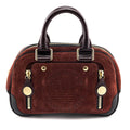 Louis Vuitton Burgundy Suede Stamped Havane Bowler GM