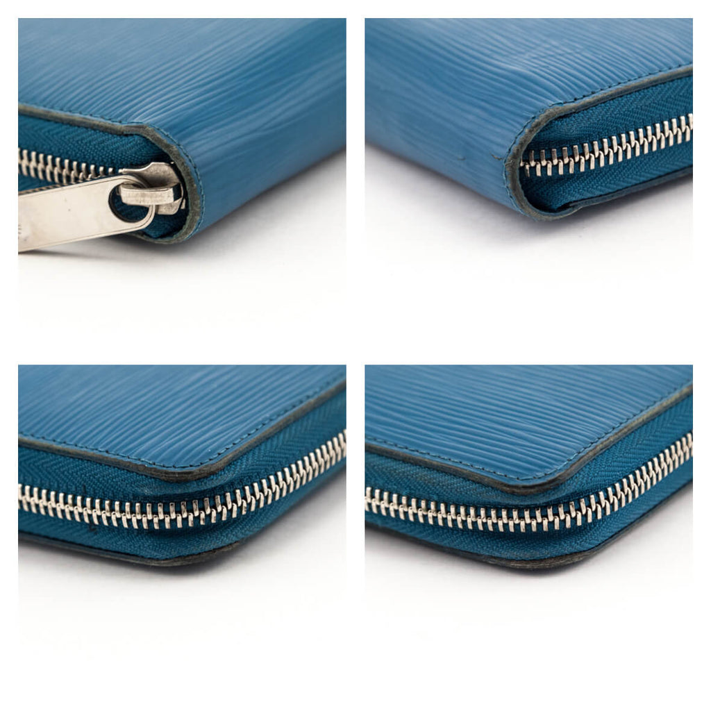 Louis Vuitton Cyan Epi Zippy Wallet