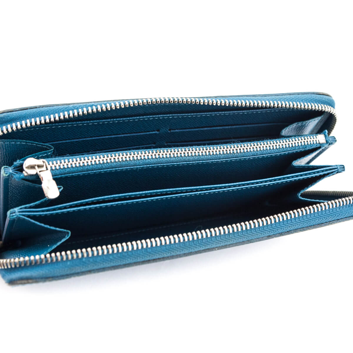 Louis Vuitton Cyan Epi Zippy Wallet